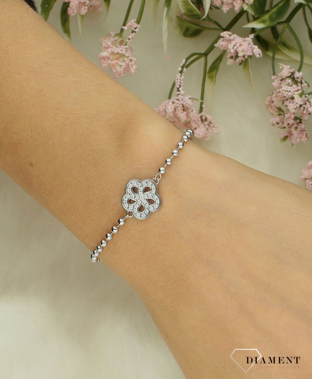 Bransoletka Nomination stalowa Italy Soffio d'amore Kwiat z cyrkoniami 134000 059.png